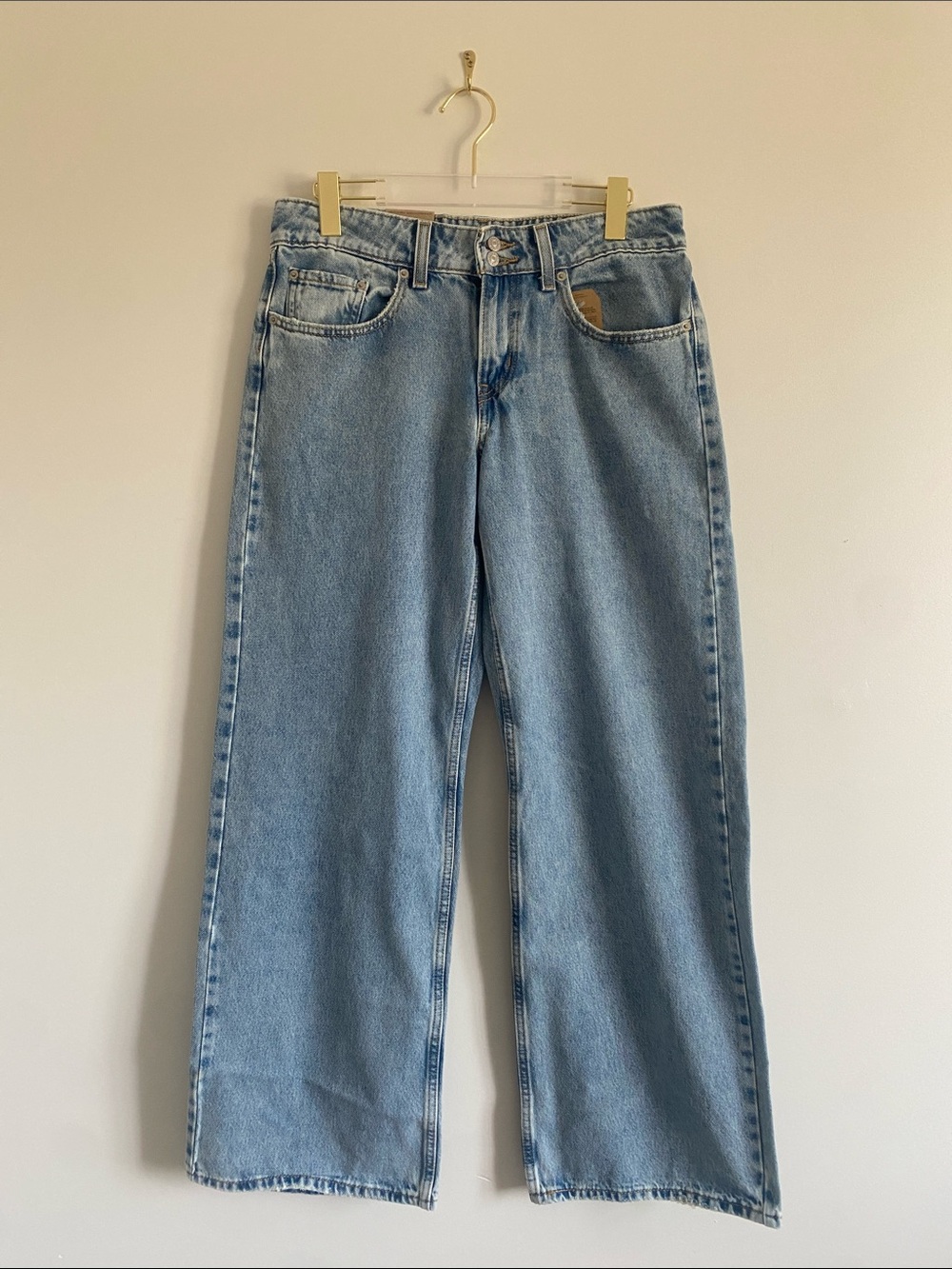 Levi’s 100% Cotton Wide Leg Superlow Jeans Mid Wash - Picture 3 of 5